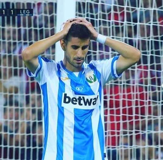 El exteldense Dani Ojeda con su camiseta del CD Leganes en el partido del pasado lunes (Foto Multimedia)